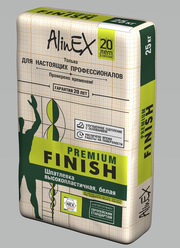 Шпатлевка полимерная Finish Premium Alinex 25 кг