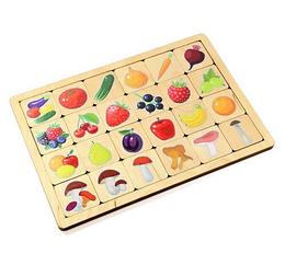 Игра развивающая деревянная «Овощи-Фрукты-Ягоды-Грибы» арт.00740