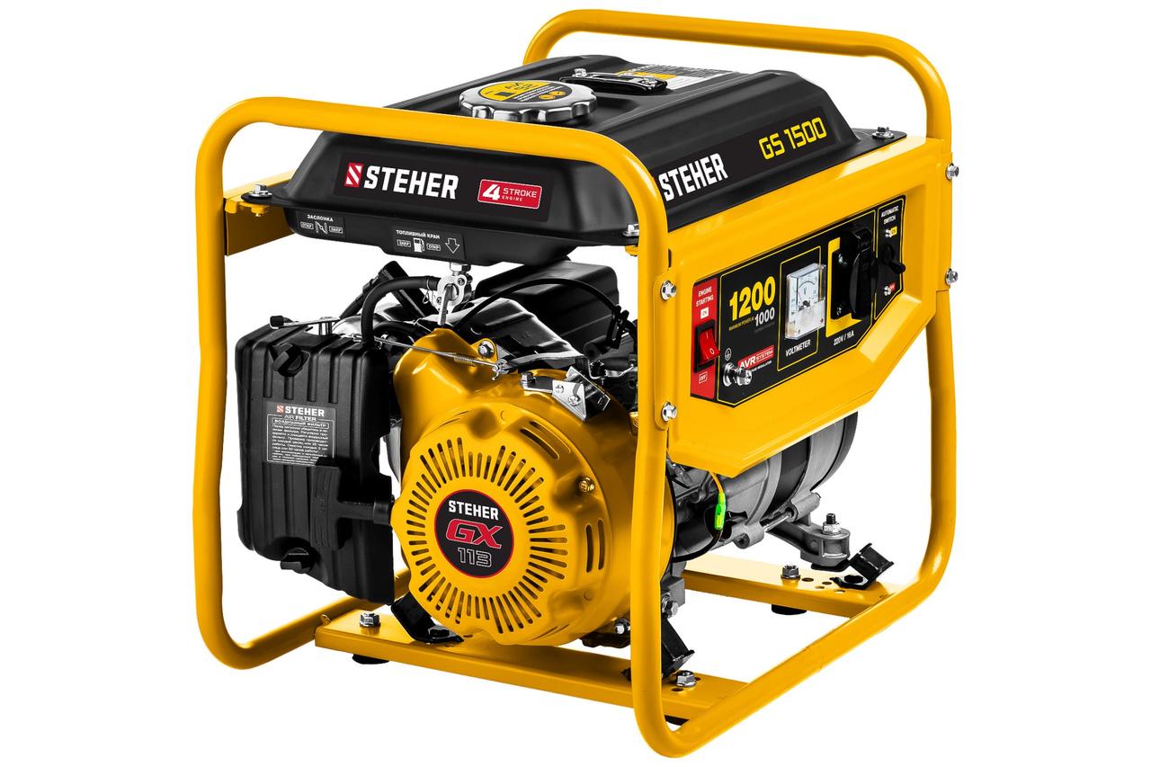 Бензиновый генератор STEHER 1200 Вт GS-1500 - фото 1 - id-p95349790
