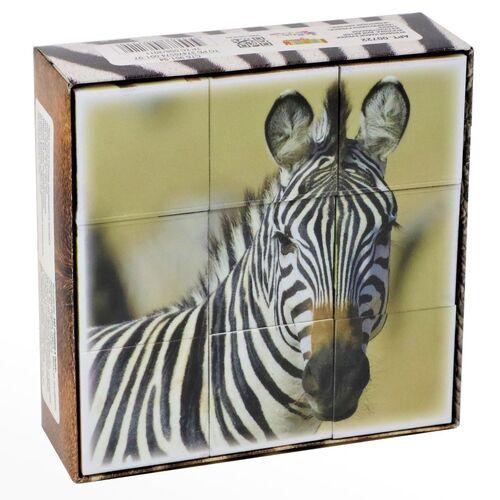 Кубики «Животные Африки» (без обклейки) 9 шт. арт.00722