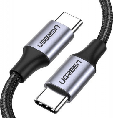 UGREEN 50150 Кабель US261 USB 2.0 Type-C (M) - USB 2.0 Type-C (M), Nickel Plating Aluminum Shell, 1м