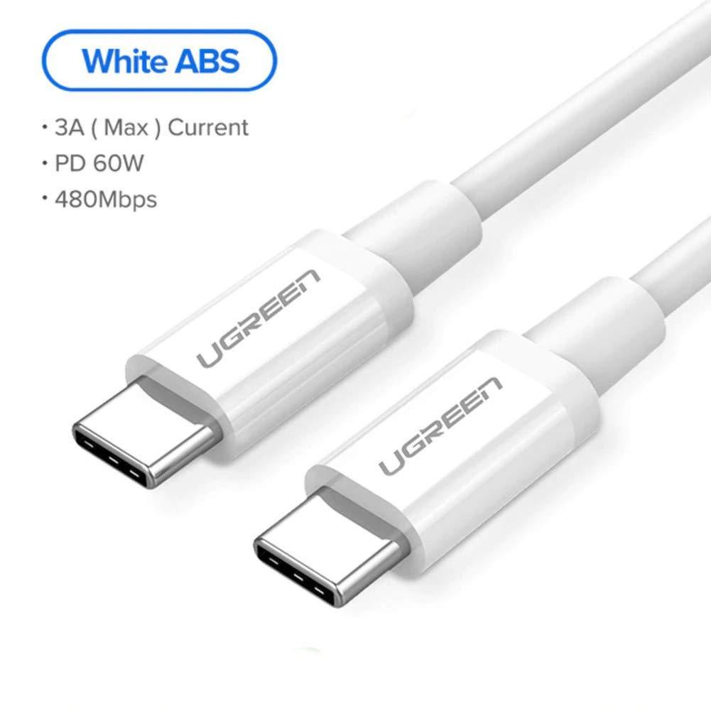 UGREEN 60519 Кабель US264 USB 2.0 Type-C (M) - USB 2.0 Type-C (M), ABS Cover 1.5m (White) - фото 1 - id-p95351883