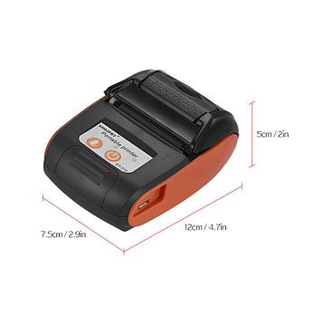 Мобильный чековый принтер Goojprt Pt-210 Bluetooth +USB 58 mm оранжевый, фото 2