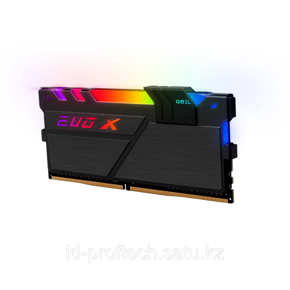 Оперативная память 32GB Kit (2x16GB) GEIL DDR4 PC4-24000 3000MHz EVO X II Black с RGB подсветкой 16-18-18-36 - фото 1 - id-p95383656