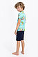 Пижама мальчиковая подростк* 9-10/ 134-140 см,  Бирюзовый, фото 3