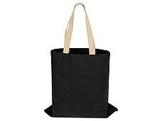 Сумка для шопинга Steady из хлопка с парусиновыми ручками, 260 г/м2, черный, фото 3
