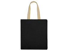 Сумка для шопинга Steady из хлопка с парусиновыми ручками, 260 г/м2, черный, фото 4