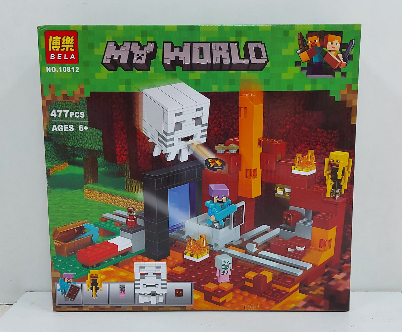 Конструктор 10812 477 pcs. Портал в подземелье. Нижний мир. My world. Minecraft. Майнкрафт. Подарок.