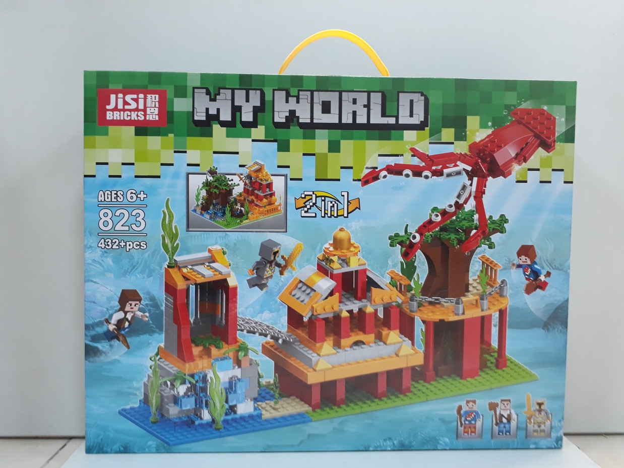 Конструктор JISI My world 823 432 pcs. Подводный мир. Minecraft. Майнкрафт.