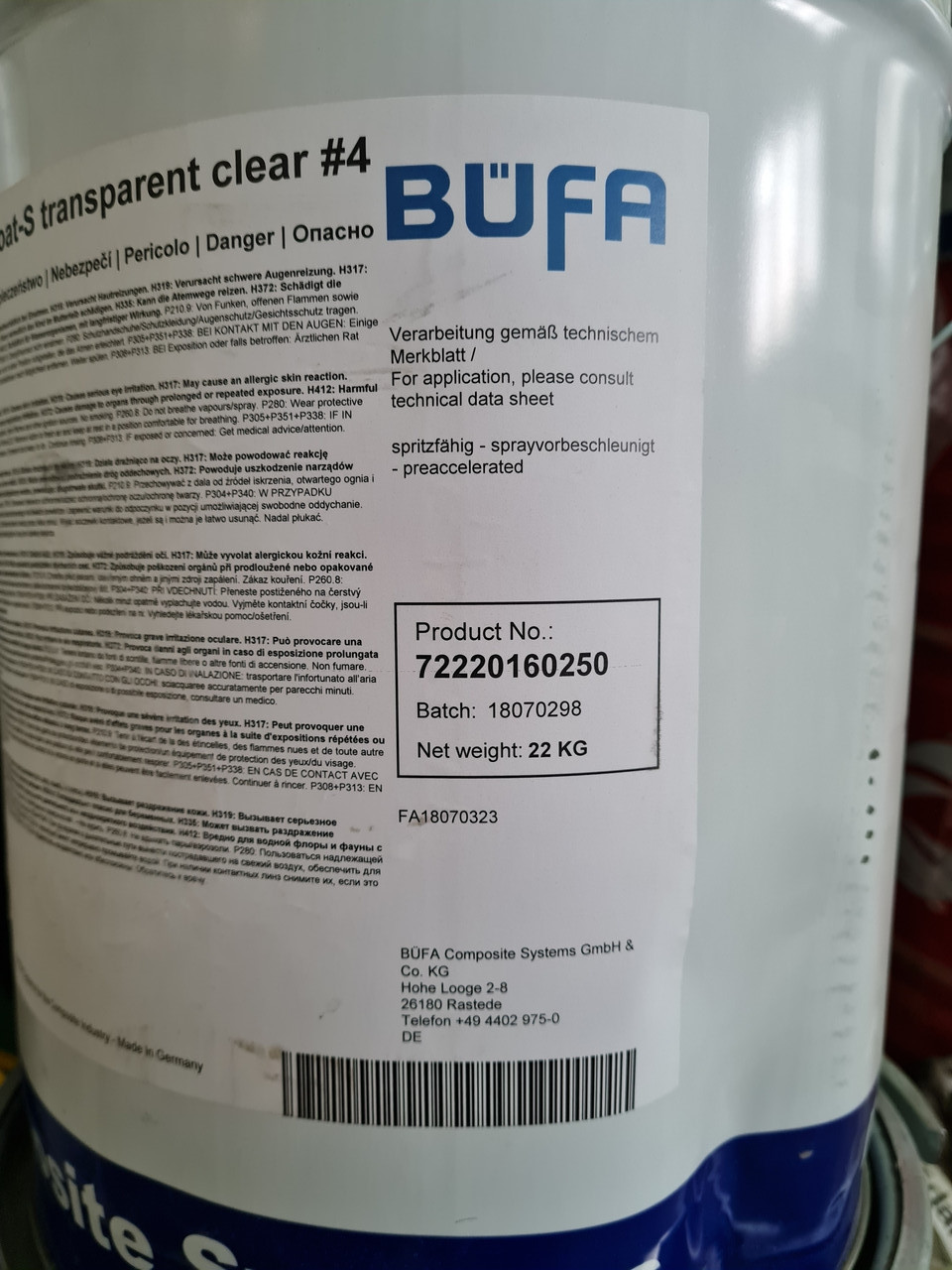 BÜFA®-NPG-Gelcoat-S transparent - фото 2 - id-p95396205