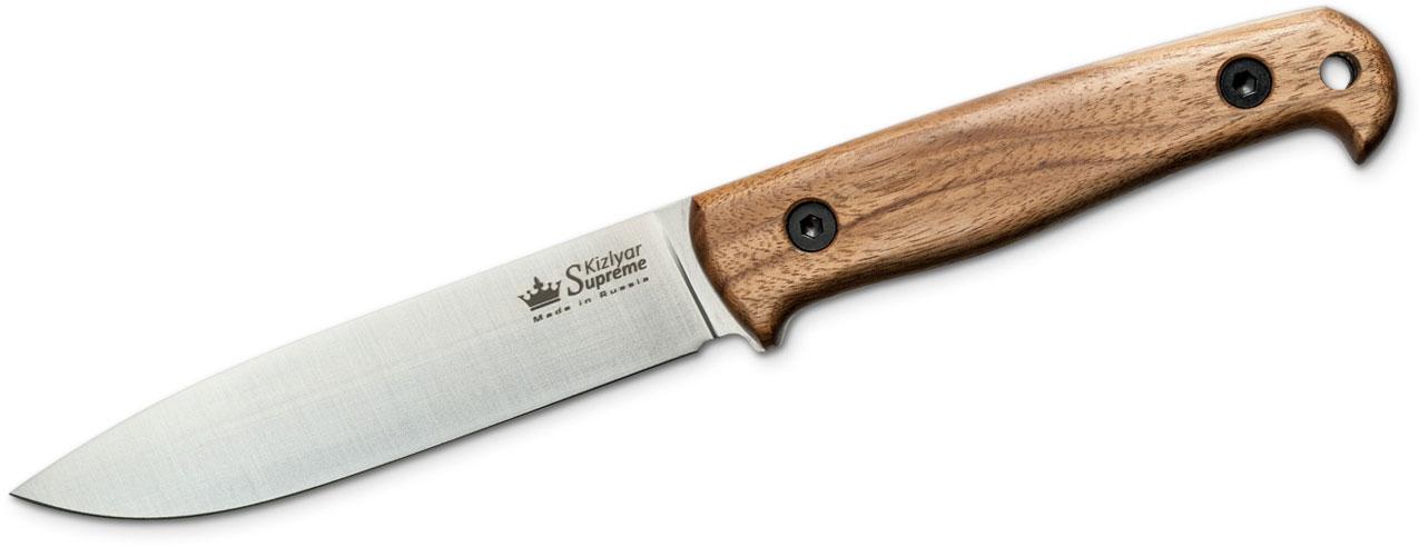 Нож туристический Kizlyar Supreme Pioneer (сталь AUS-8, Stonewash, орех)