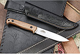 Нож туристический Kizlyar Supreme Pioneer (сталь AUS-8, Stonewash, орех), фото 3