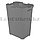 Корзина плетеная для белья пластиковая 65х35х45 см 60 л серая, фото 10