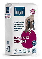 BAU PUTZ ZEMENT, цементная штукатурка, 25 кг, Bergauf