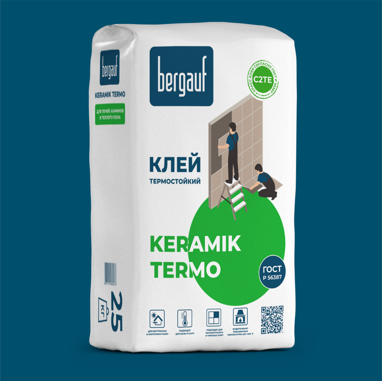Термостойкий клей KERAMIK TERMO Bergauf 25 кг - фото 2 - id-p95415604