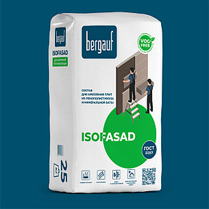 ISOFASAD Клей для пенополистирола, минваты, 25 кг, Bergauf,, фото 2