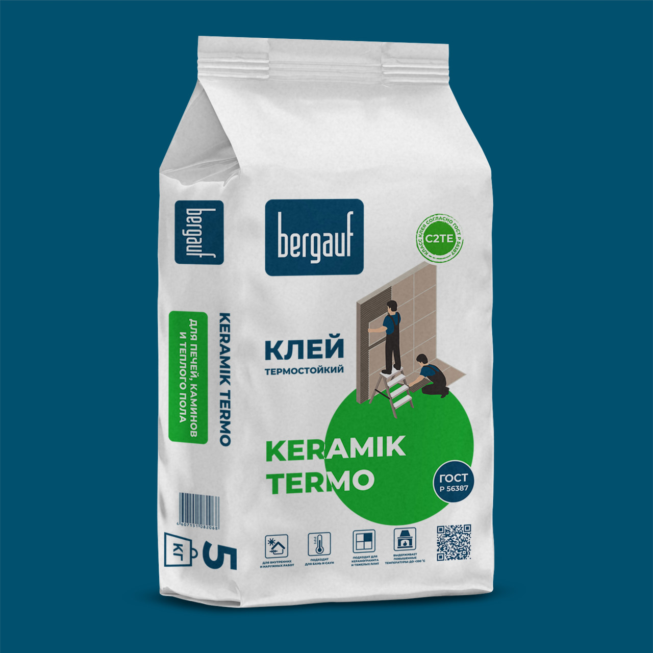 Термостойкий клей KERAMIK TERMO Bergauf 5 кг