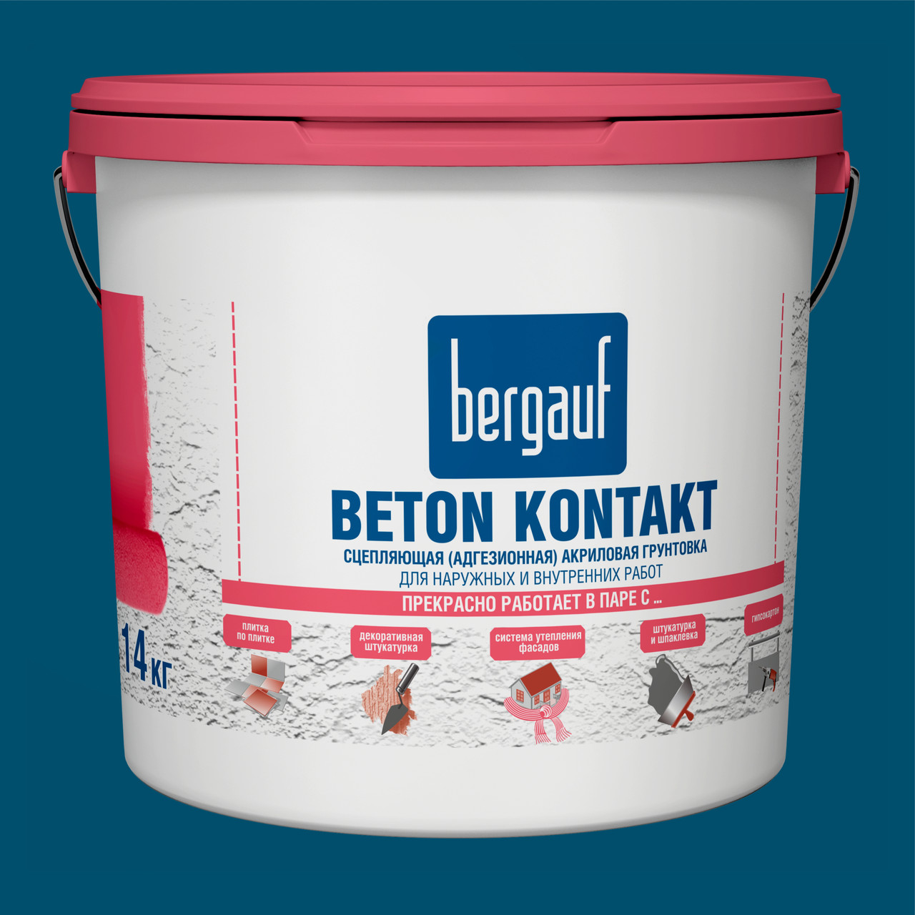 Bergauf, BETON KONTAKT, (Бетон Контакт) Сцепляющая (адгезионная) акриловая грунтовка, 14 кг, зима-лето - фото 2 - id-p95415632