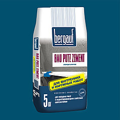 Штукатурка цементная для внутренних и наружных работ BAU PUTZ ZEMENT 25 кг Bergauf