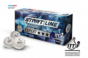 Шарики для настольного тенниса EXPERT 3* ITTF (10 мячей в упаковке, белые)