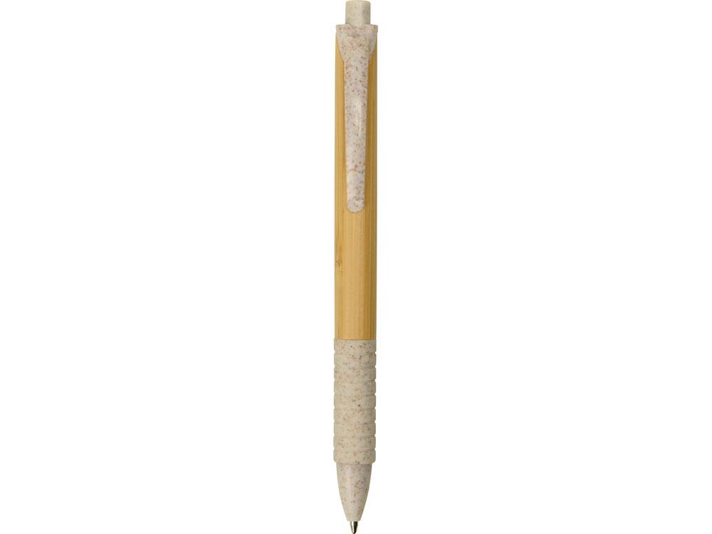 Ручка из бамбука и переработанной пшеницы шариковая Nara, бамбук/бежевый - фото 2 - id-p95270080