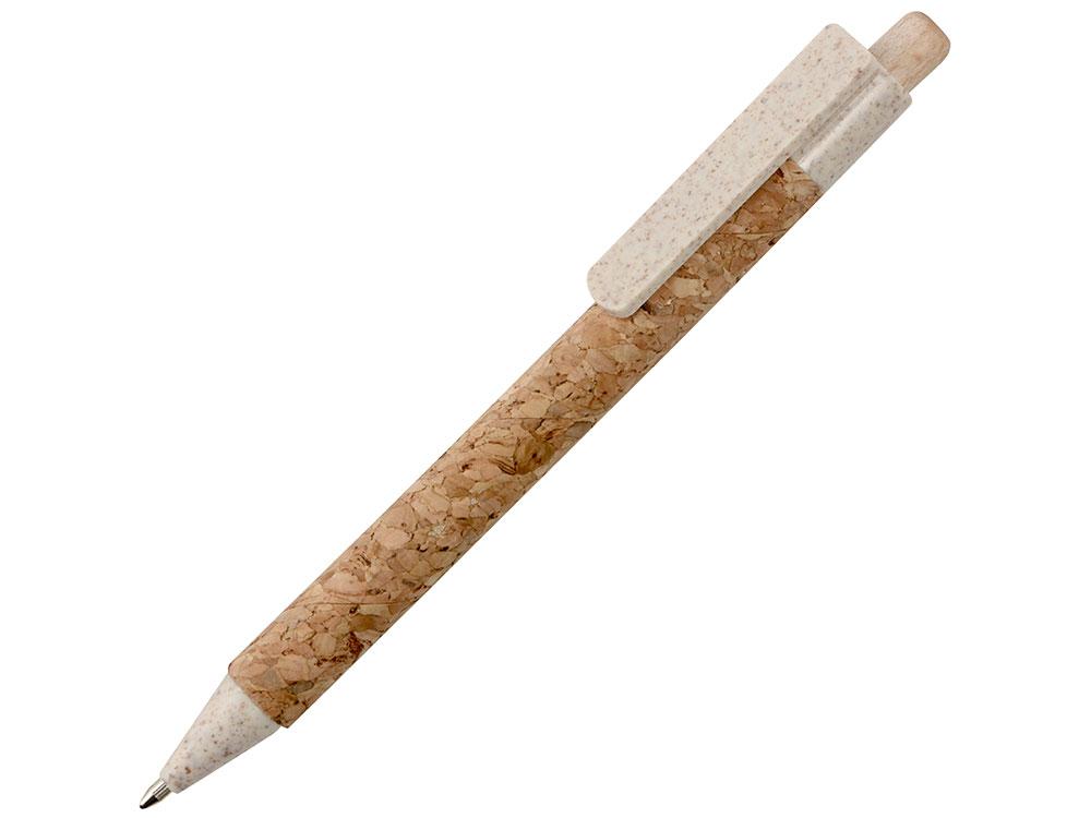 Ручка из пробки и переработанной пшеницы шариковая Mira, пробка/бежевый - фото 1 - id-p95426201