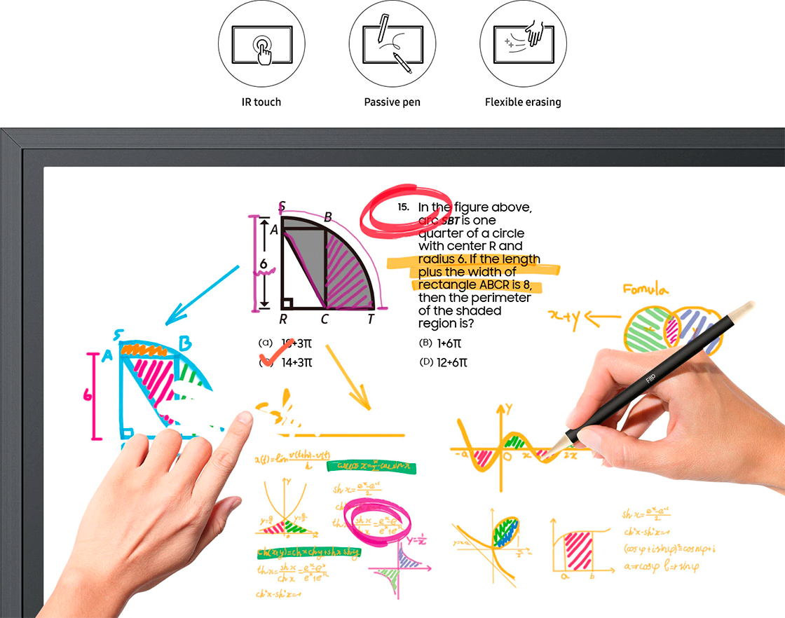 Samsung Flip WM85R интерактивный дисплей 85" 350nit, UHD Digital Flip Chart - фото 2 - id-p95429082