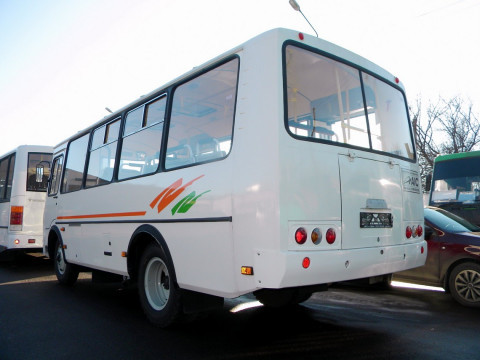 Бампер задний ПАЗ 32053 (рестайлинг) (пластмасс.) белый (АБС-пластик)