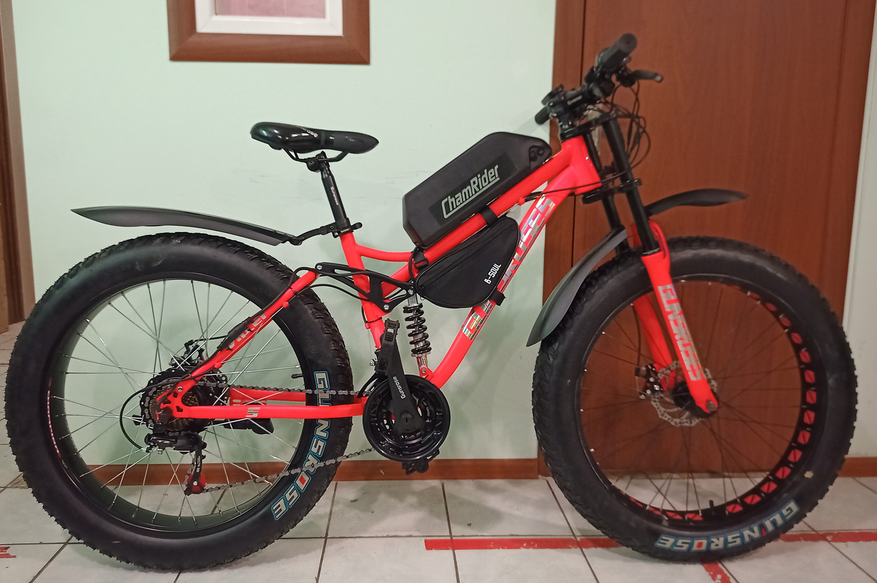 Электровелосипед 48v 750w (max 1350w), аккум. Li-ion 48v 19,2 A/H. Колеса 26"x4". Рама 21"
