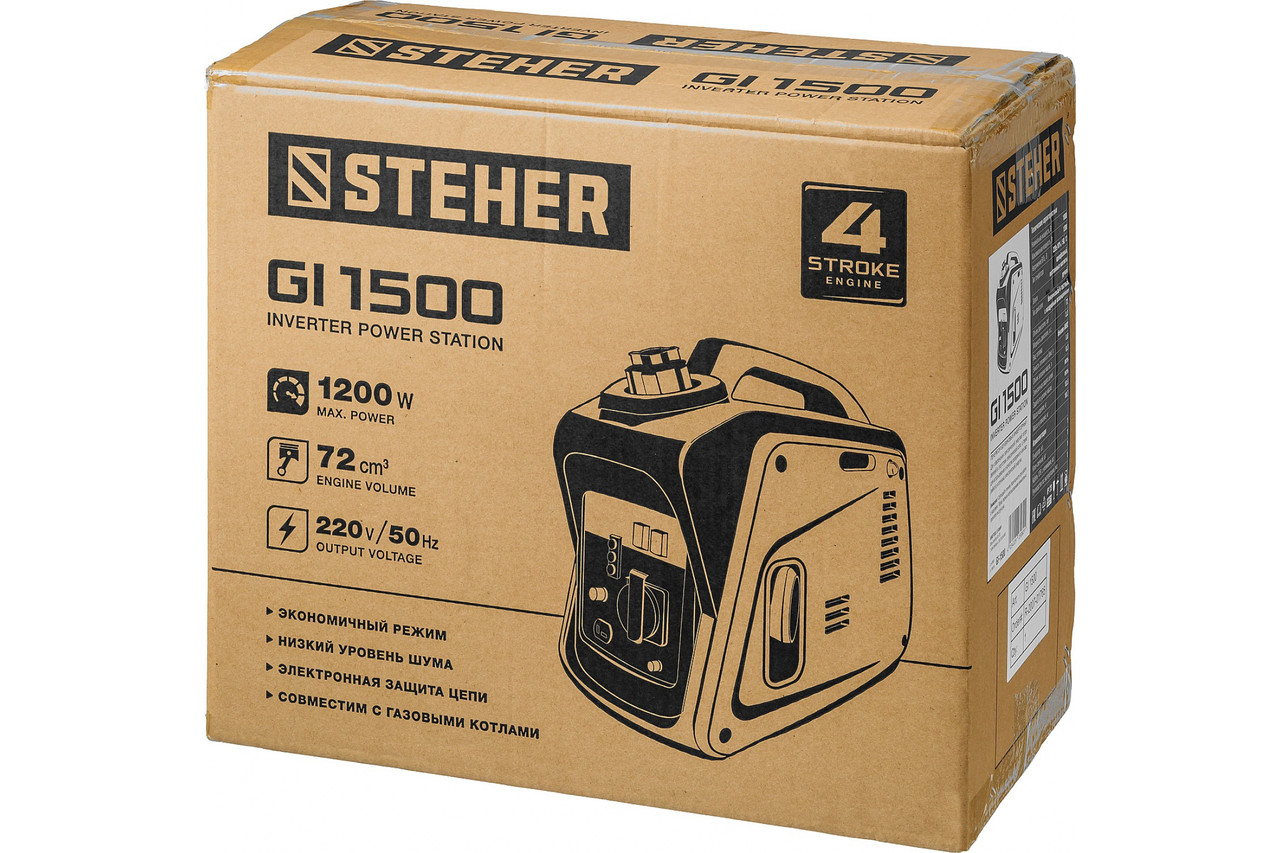 Инверторный генератор STEHER GI-1500 1200 Вт - фото 8 - id-p95438636