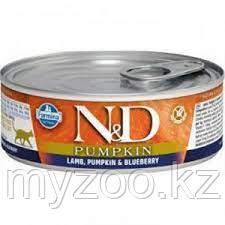 Фармина N&D Cat Pumpkin Консервы ягненок с черникой, 80г