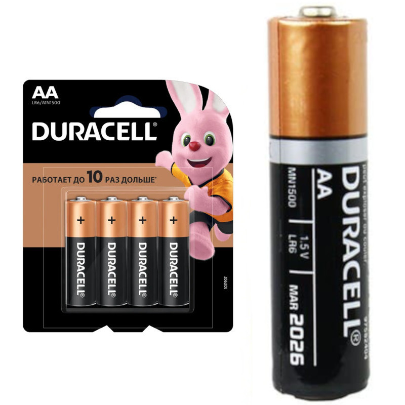 Батарейка щелочная Duracell Basic AA/LR6 (Бельгия), 1шт