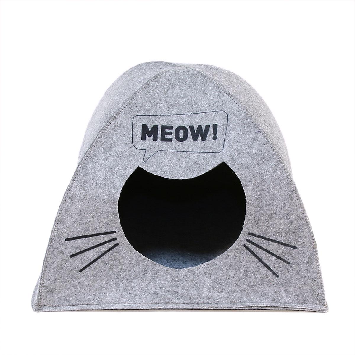 Домик для животных "Палатка MEOW", войлок, 38х28х38см