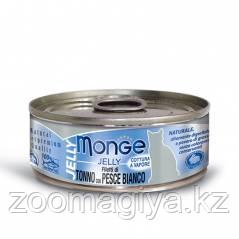 Monge Jelly Yellowfin tuna with sea bream Желтоперый тунец с морским карасем в желе 80гр - фото 1 - id-p95478827