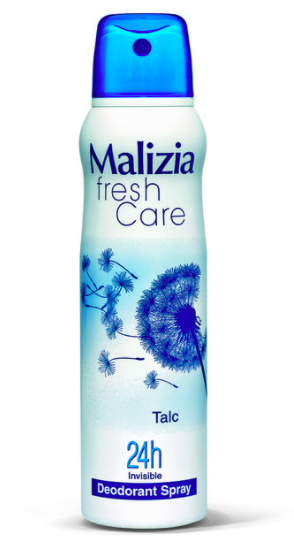 Дезодорант-антиперспирант для тела женский, в аэрозольной упаковке Talc серии «Malizia Fresh Care» 150 мл. - фото 1 - id-p95487432