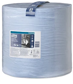 Tork протирочная бумага повышенной прочности для удаления масла и жира 750м, 3-х слойная, голубая, Цена за 1 ш
