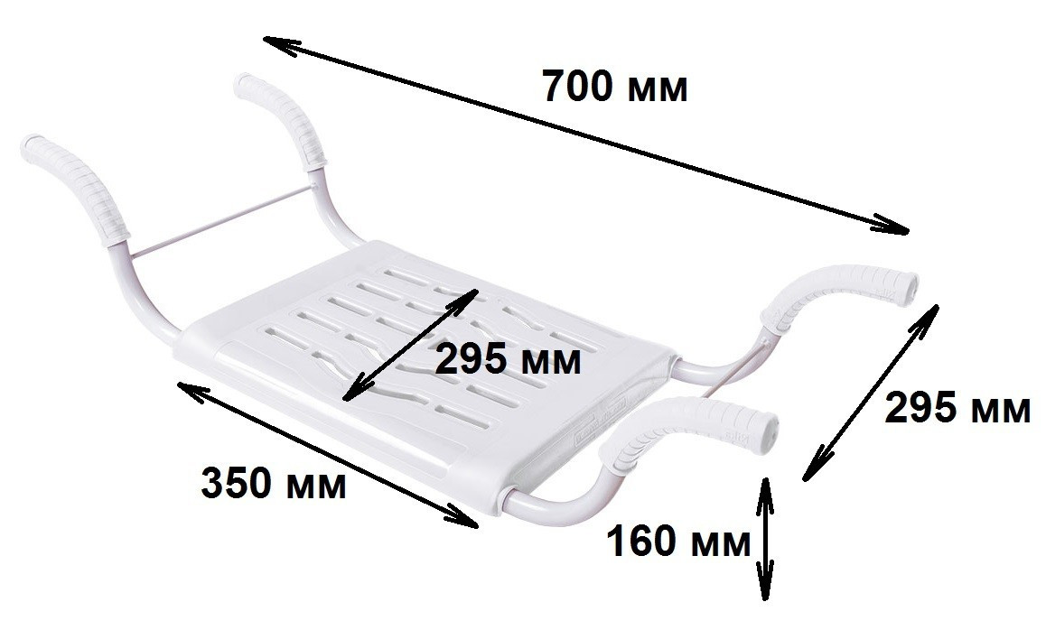 Сиденье для ванны пластиковое на металлической основе, Ника СВ4