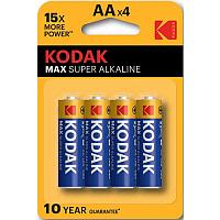 Батарейки щелочные Kodak Max Super Alkaline AA, 4шт