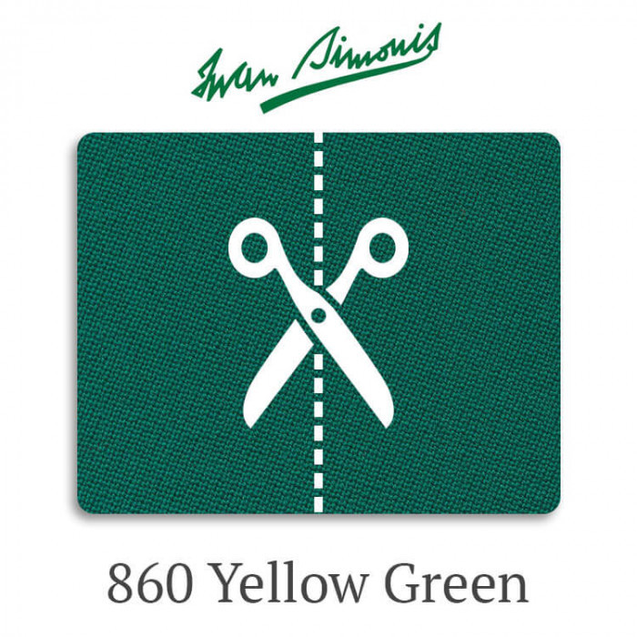 Сукно бильярдное Iwan Simonis 860 Yellow Green отрез 2,20 х 1,98 м