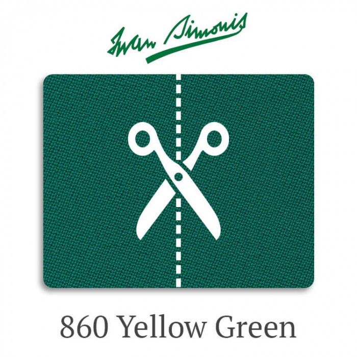 Сукно бильярдное Iwan Simonis 860 Yellow Green отрез 1,70 х 1,98 м