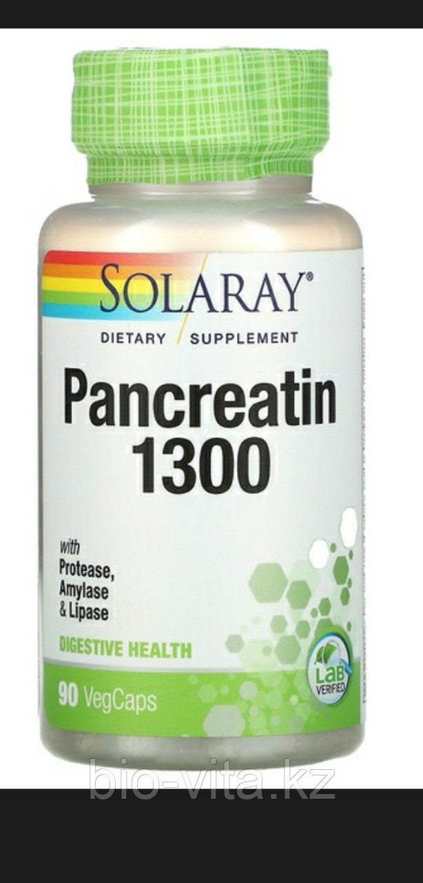 Панкреатин. Pancreatin 1300 90 капсул. Solaray