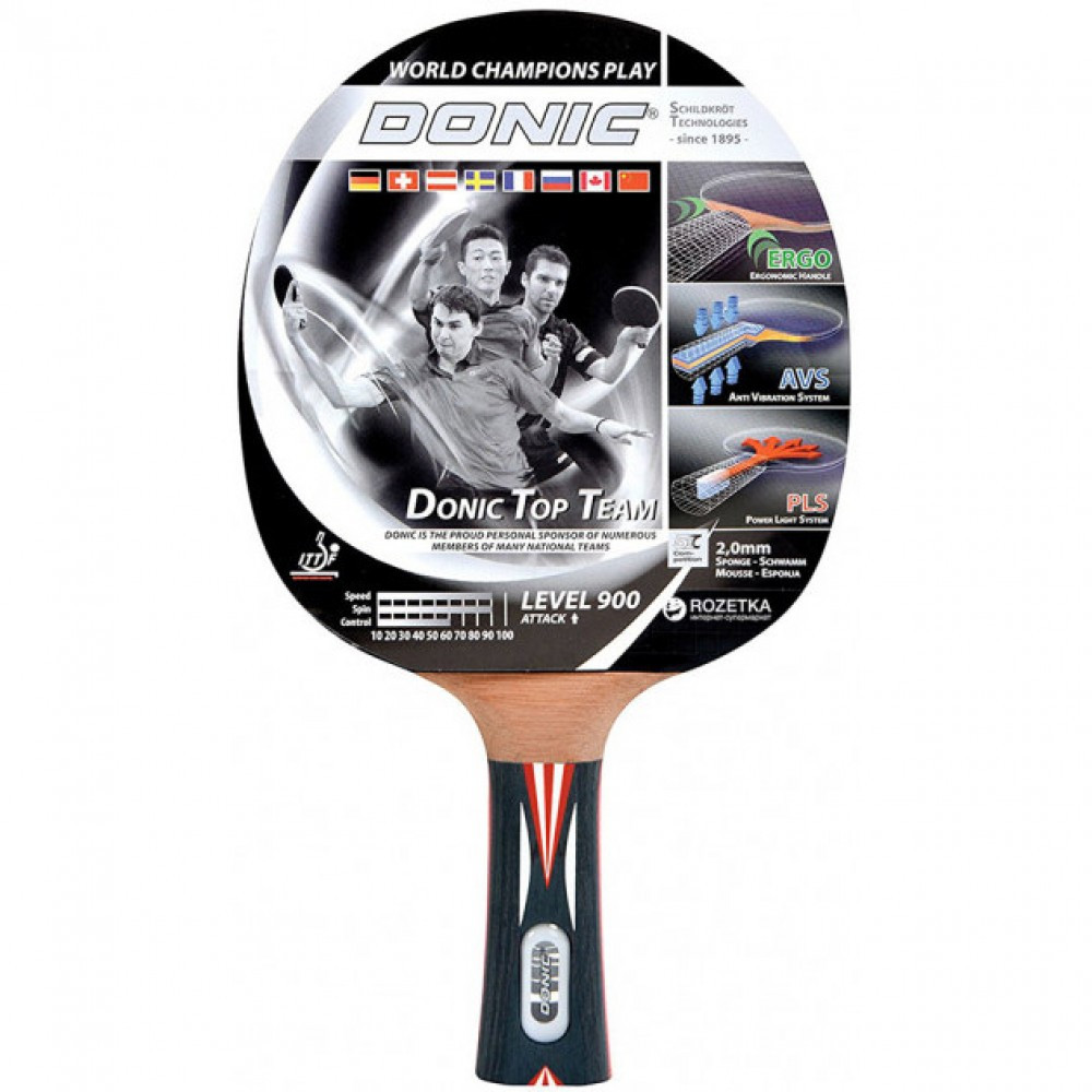Ракетка для настольного тенниса Donic Schildkrot Top Teams 900 AVS/PLS - фото 1 - id-p95498973