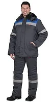 Костюм -Рост-Арктика" куртка, брюки, т.серый с васильковым и СОП 50 мм