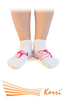 Носки спортивные, с большим рисунком гимнастки, укороченный паголенок.