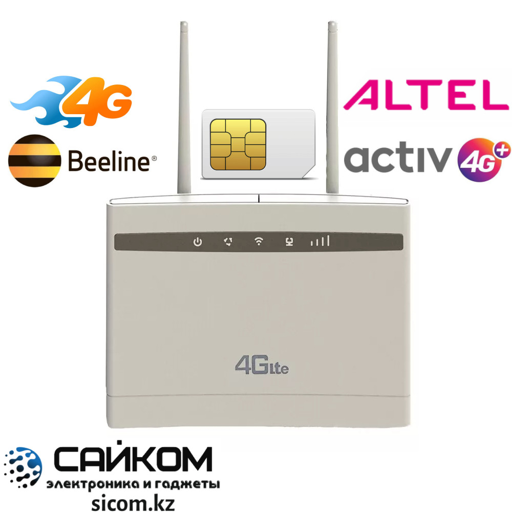 4G Модем WiFi Роутер / Работает от SIM Карты / Две Антенны 4G