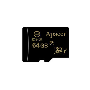 Карта памяти Apacer AP64GMCSX10U1-R 64GB + адаптер