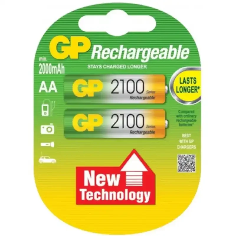 Аккумуляторы GP Rechargeable AA 2100 mAh 1.2V, 2 шт.