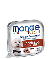 Monge Fresh PATE e BOCCONCINI con AGNELLO Нежный паштет из ягненка 100гр