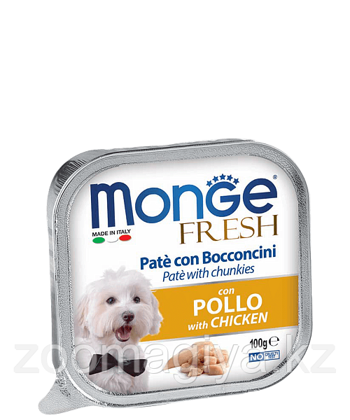 Monge Fresh PATE e BOCCONCINI con POLLO Нежный паштет из курицы 100гр - фото 1 - id-p95534982