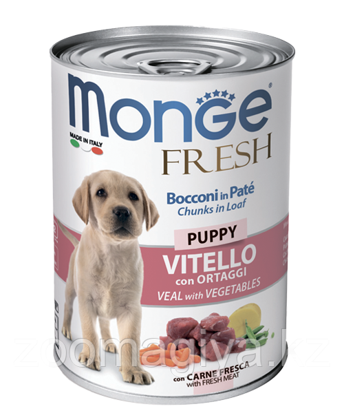 Monge Dog Fresh Chunks in Loaf Мясной рулет из телятины с овощами 400гр - фото 1 - id-p95535301